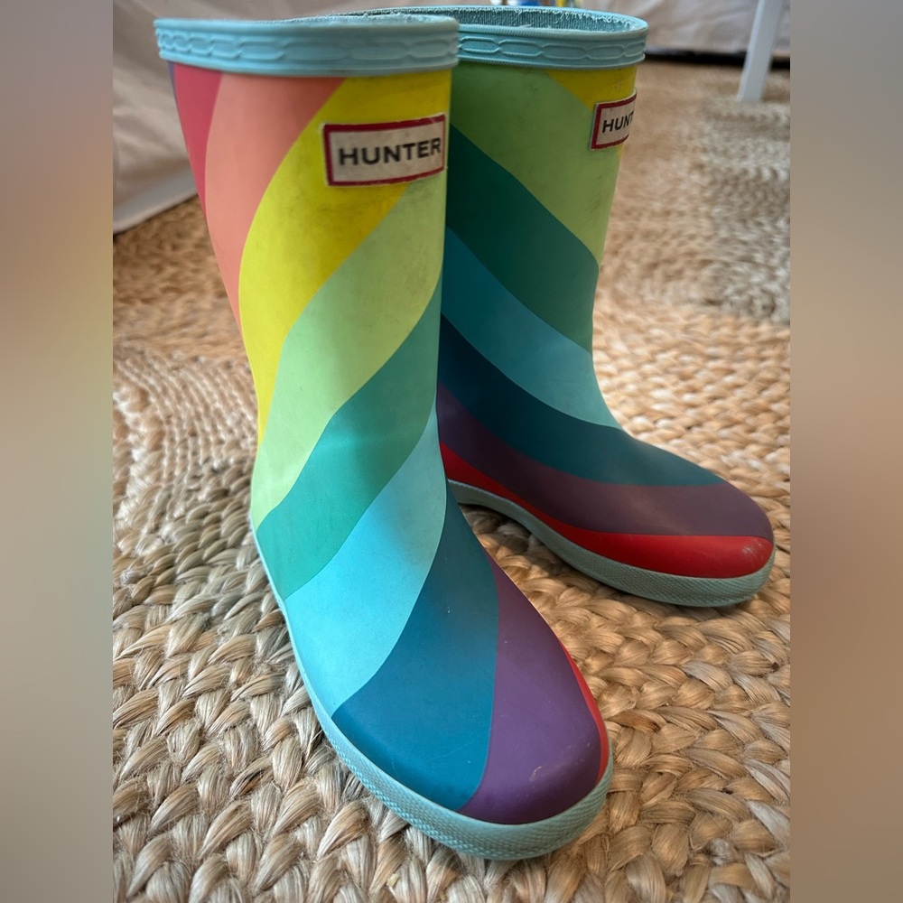 Hunter Kids Multicolor Striped Boots Size 12/UK 11